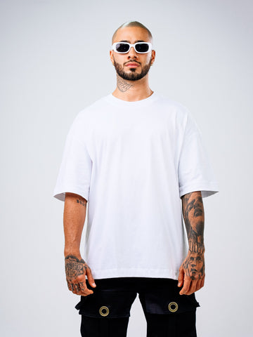 3 Camisetas Para Hombre Oversize Básicas - Negra y Blanca 3 Camisetas Para Hombre Oversize Básicas - Negra y Blanca