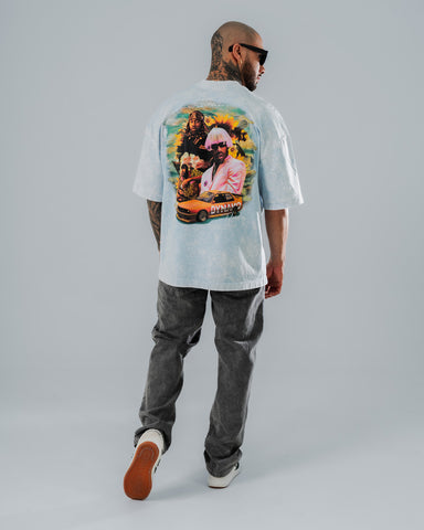 Camiseta Oversize Acid Wash Retro Icons Camiseta Oversize Acid Wash Retro Icons