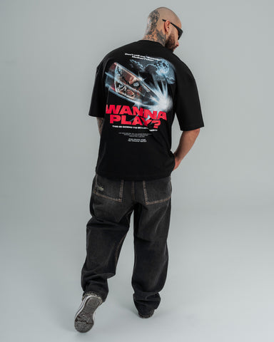 Camiseta Oversize Horror Night Camiseta Oversize Horror Night