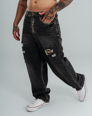 Jeans Baggy Distressed Black Jeans Baggy Distressed Black