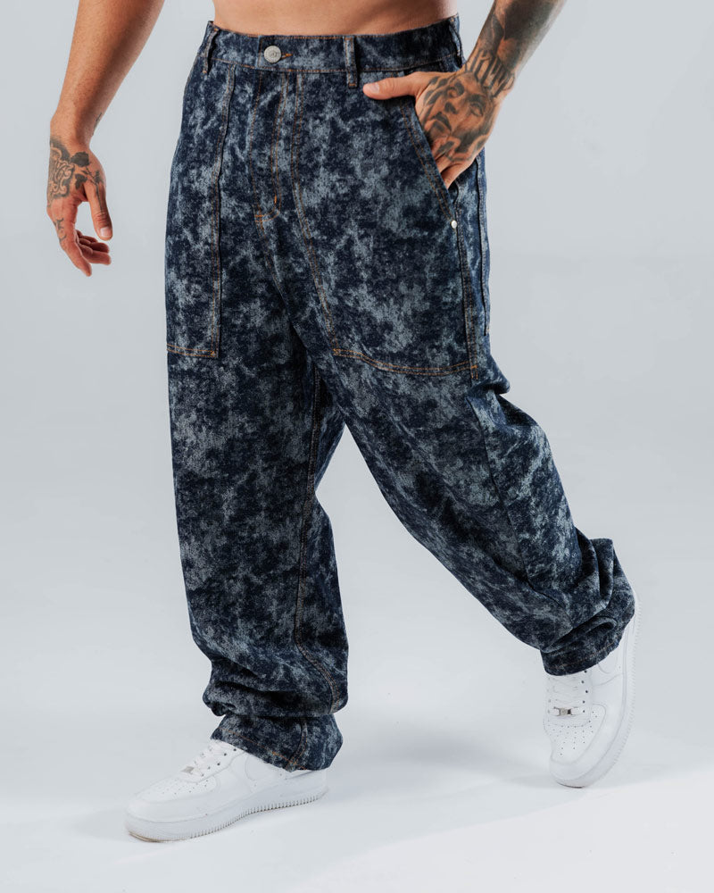 Ropa Pantalones Tipo Baggy Hombre Jeans Baggy Para Hombre Azul