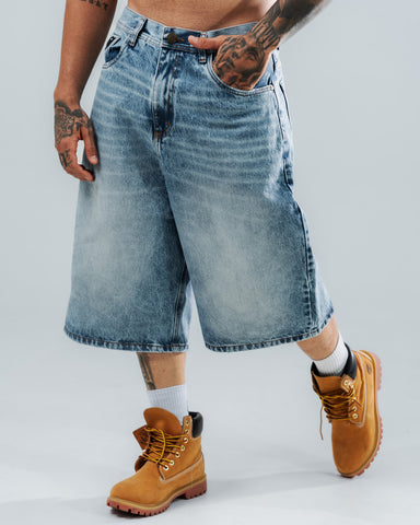 Bermuda Jorts Azul Estilo 90s Bermuda Jorts Azul Estilo 90s