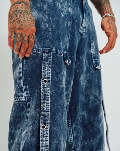 Jeans Baggy Azul Desgaste - Ref 446