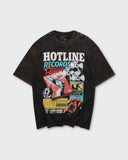 Camiseta Gris Oversize Hotline