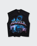 Camiseta Negra Tank Oversize Dazzle