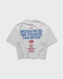 Camiseta  Blanca Boxy Broken