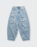Jean Azul Claro Baggy Destroyed