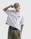 Camiseta  Blanca Boxy Broken