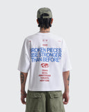 Camiseta  Blanca Boxy Broken