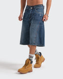 Bermuda Jorts Azul Rebel Studs