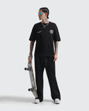 Camiseta oversize negra Descent para hombre – vista 9 – Dynamo Brand
