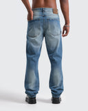 Jeans Azul Regular Distressed