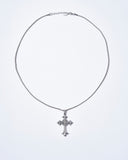 Cadena Plateada Cross Steel