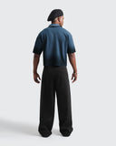 Polo Azul Boxy Fade