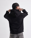 Hoodie oversize negro DNM para hombre – vista 3 – Dynamo Brand