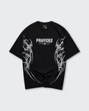 Camiseta oversize negra Prayers para hombre – vista 4 – Dynamo Brand