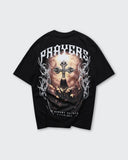 Camiseta oversize negra Prayers para hombre – vista 5 – Dynamo Brand