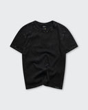 Camiseta Negra Relaxed Fit Core Washed