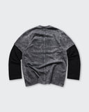 Camiseta Gris Oversize Doble Manga Raw