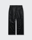 Pantalón Negro Wide Leg Leather Effect