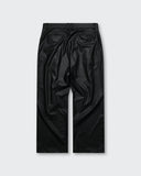 Pantalón Negro Wide Leg Leather Effect