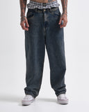 Jeans Baggy Azul Con Efecto Lavado