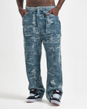 Jeans Baggy Raw Texture