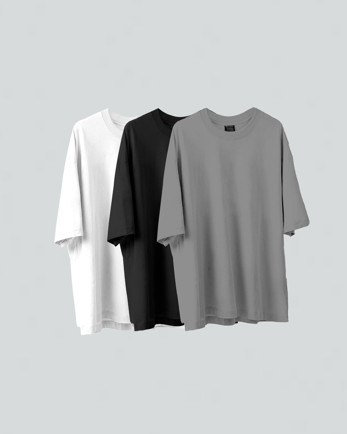 3 Camisetas Básicas Oversize - Pack x3 Grey