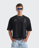 Camiseta Negra Boxy Rebel