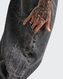 Jeans Baggy Básico Gris Lavado