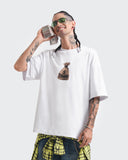 Camiseta Blanca Oversize Broke But Rich