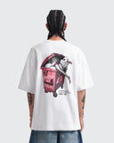 Camiseta Blanca Oversize Broke But Rich