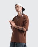Camiseta Oversize básica Café