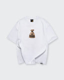 Camiseta Blanca Oversize Broke But Rich