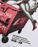 Camiseta Blanca Oversize Broke But Rich