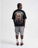 Camiseta Negra Oversize Prayers Back Print
