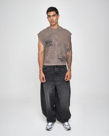 Camiseta Sin Mangas Boxy Washed