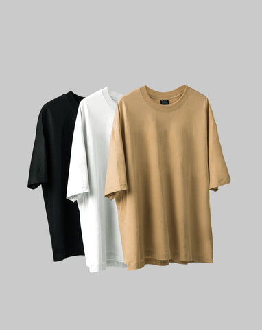 3 Camisetas Básicas Oversize - Pack x3 Arena