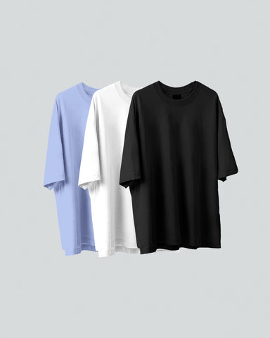3 Camisetas Básicas Oversize - Pack x3 Lavanda