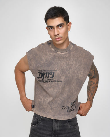 Camiseta Sin Mangas Boxy Washed