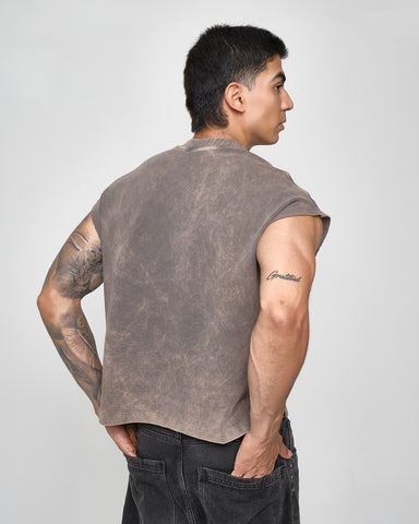 Camiseta Sin Mangas Boxy Washed