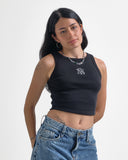 Crop Top Negro Fit Slim