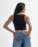 Crop Top Negro Fit Slim