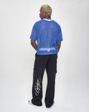 Camiseta Boxy Blue Mesh