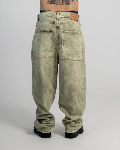 Jean Baggy Green Washed