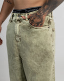 Jean Baggy Green Washed