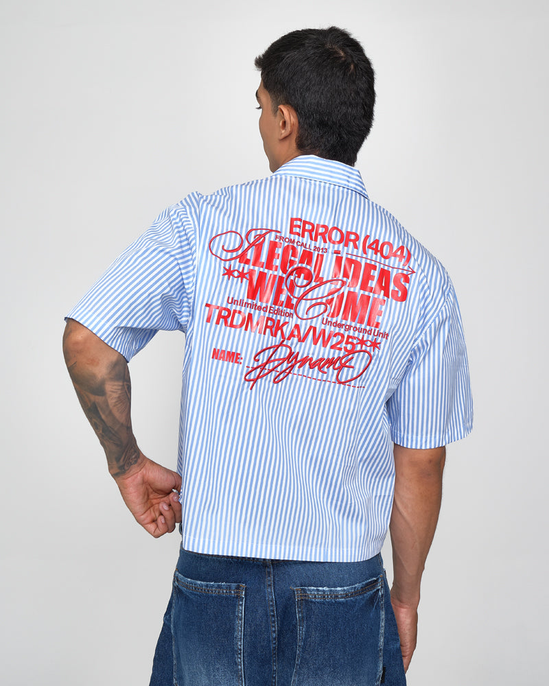 Camisa Boxy Graphic Stripe