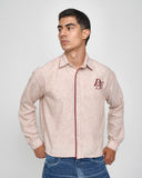 Camisa Boxy Contrast Beige