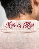 Camisa Boxy Contrast Beige