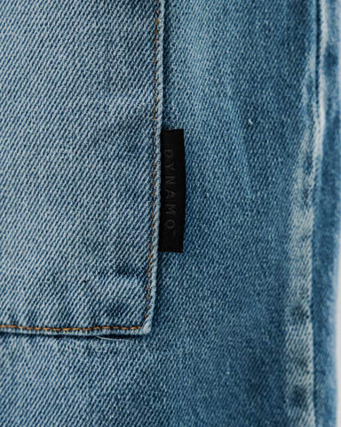 Bermuda Jorts Cargo Oversize Washed Blue